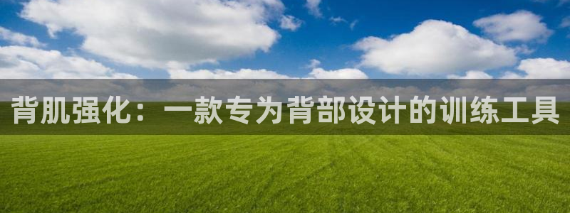 凯捷体育平台APP：背肌强化：一款专为背部设计的训练