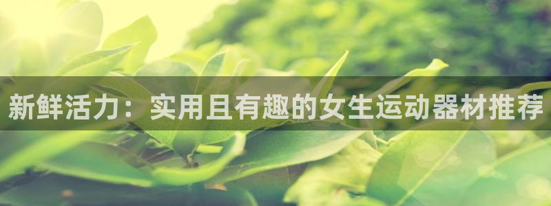 凯捷体育娱乐下载：新鲜活力：实用且有趣的女生运动器材推荐